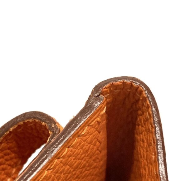 HERMES Amelie Orange Taurillon Clemence Square D Shoulder Bag 553--073125 - Picture 10 of 13